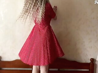 ass White ass in a red dress loves anal. FeralBerryy red
