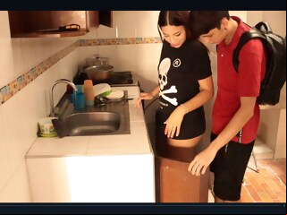 nipples STEPSON ASKED HIS STEPMOTHER TO DO HIM A FAVOR AND TOOK THE OPPORTUNITY TO GRAB HER ASS - FUCKED UP FAMILY-. teen